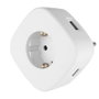 Orbegozo Enchufe En 1500 con 1 Toma Schuko y 3 Tomas USB para Carga Rápida, Blanco